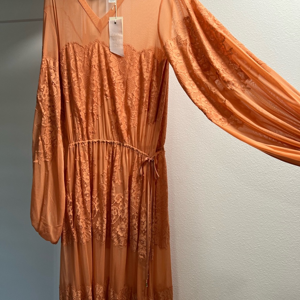 Elegant Orange Maxi Dress